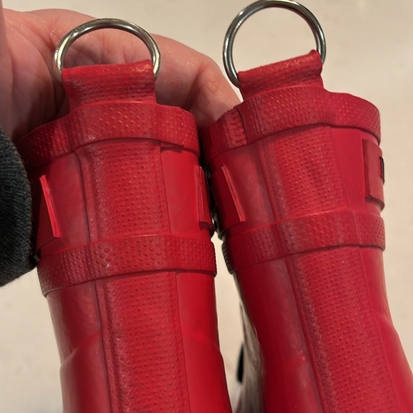 Isle Jacobsen Womens Short Rain Boots Red 36 Lace Up Cotton Lining Sustainable - Picture 5 of 15